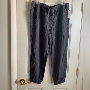 Cloth & Stone Anthro Medium Gray Lounge Casual Tencel Buttoned Pants Joggers NWT